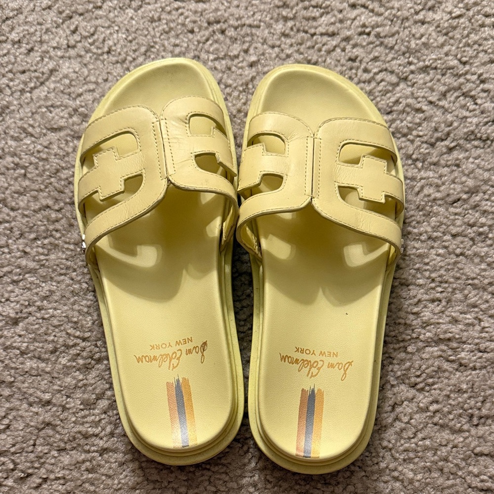 Sam Edelman Light Yellow Slide Sandals
